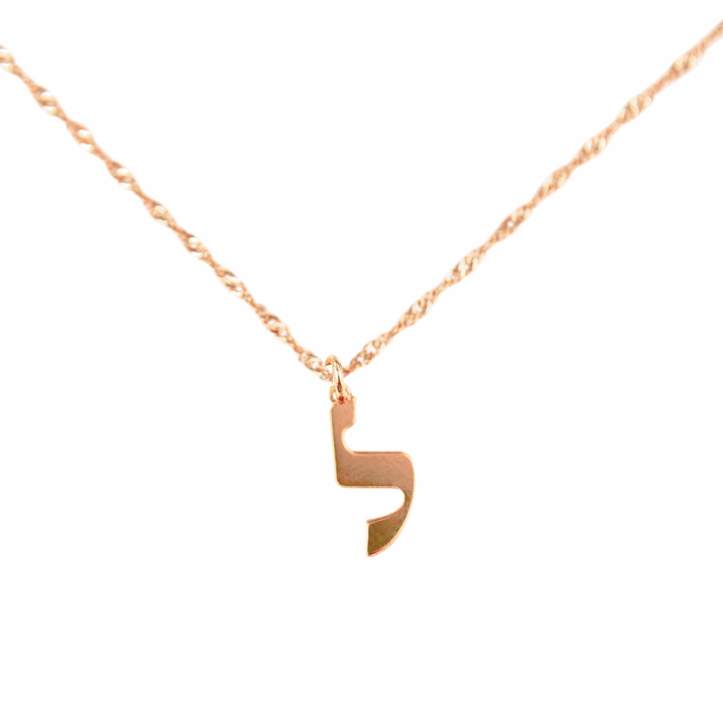 Custom Classic Hebrew Initial Necklace